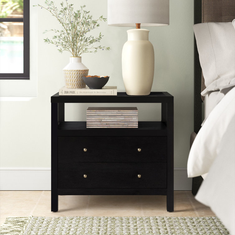 2 drawer outlet nightstand